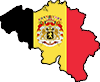 Outline of Belgium in Belgium Flag Colors