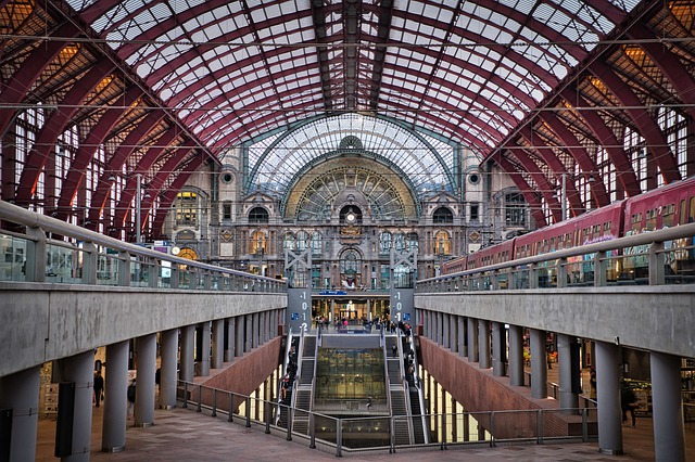 image of train station  in Antwerp, Belgium